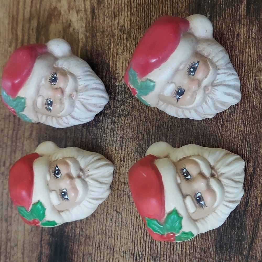 Handpainted Santa Napkin Rings